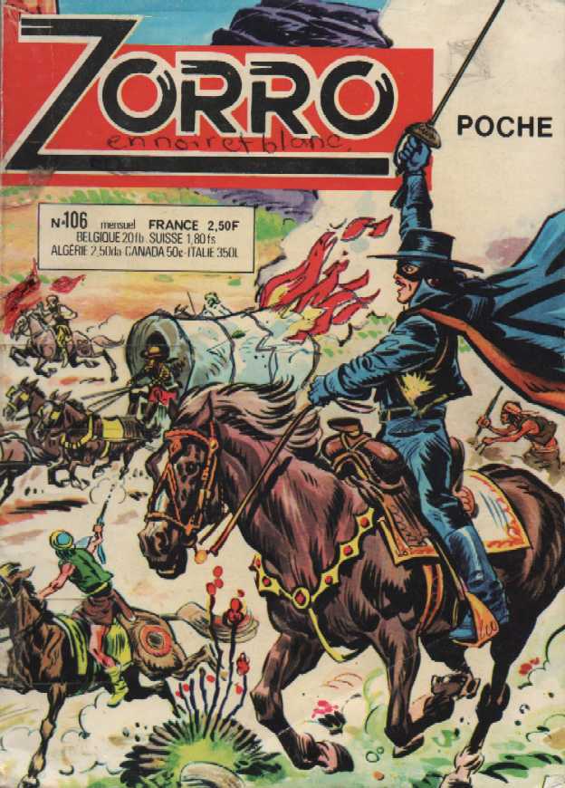 Scan de la Couverture Zorro SFPI Poche n 106